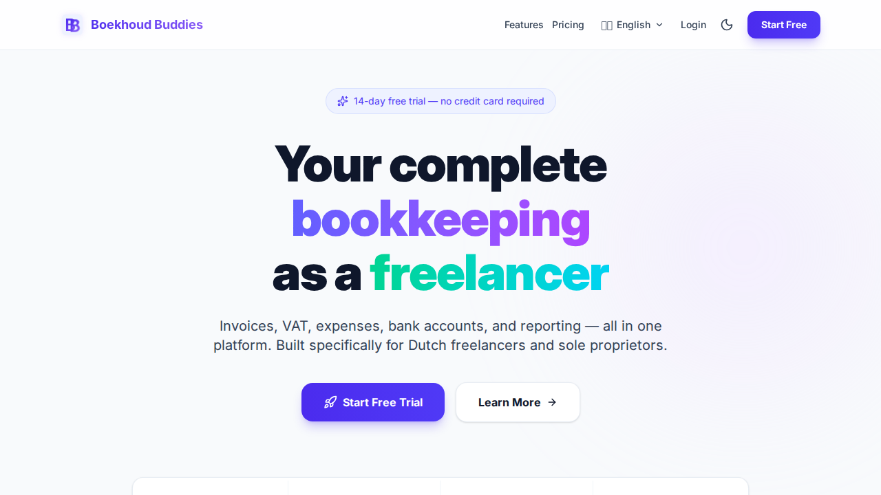 Boekhoud Buddies Dashboard